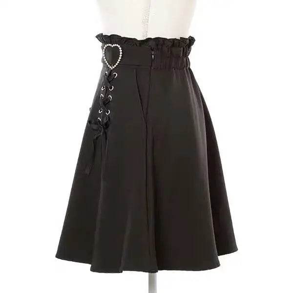 Gothic Heart High Waist Mini Bandage Skirt (Colors) - Puppy's Aesthetics