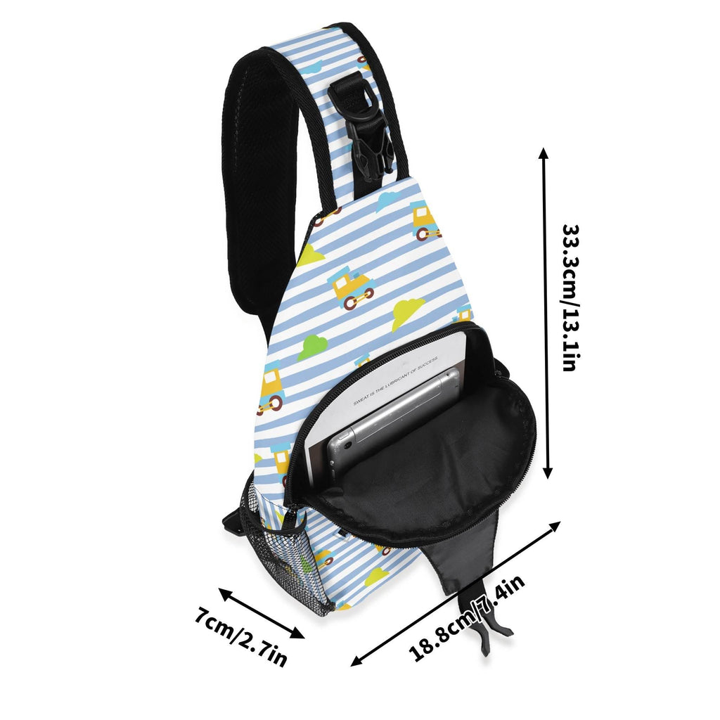 Choo-Choo Stripes Unisex Crossbody Bag - Puppy's Aesthetics