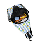 Choo-Choo Stripes Unisex Crossbody Bag - Puppy's Aesthetics