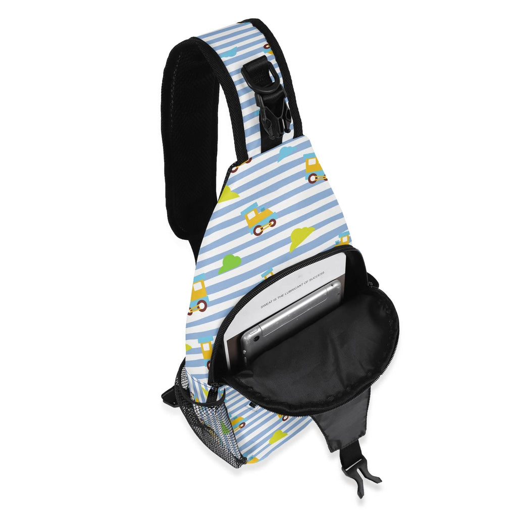 Choo-Choo Stripes Unisex Crossbody Bag - Puppy's Aesthetics
