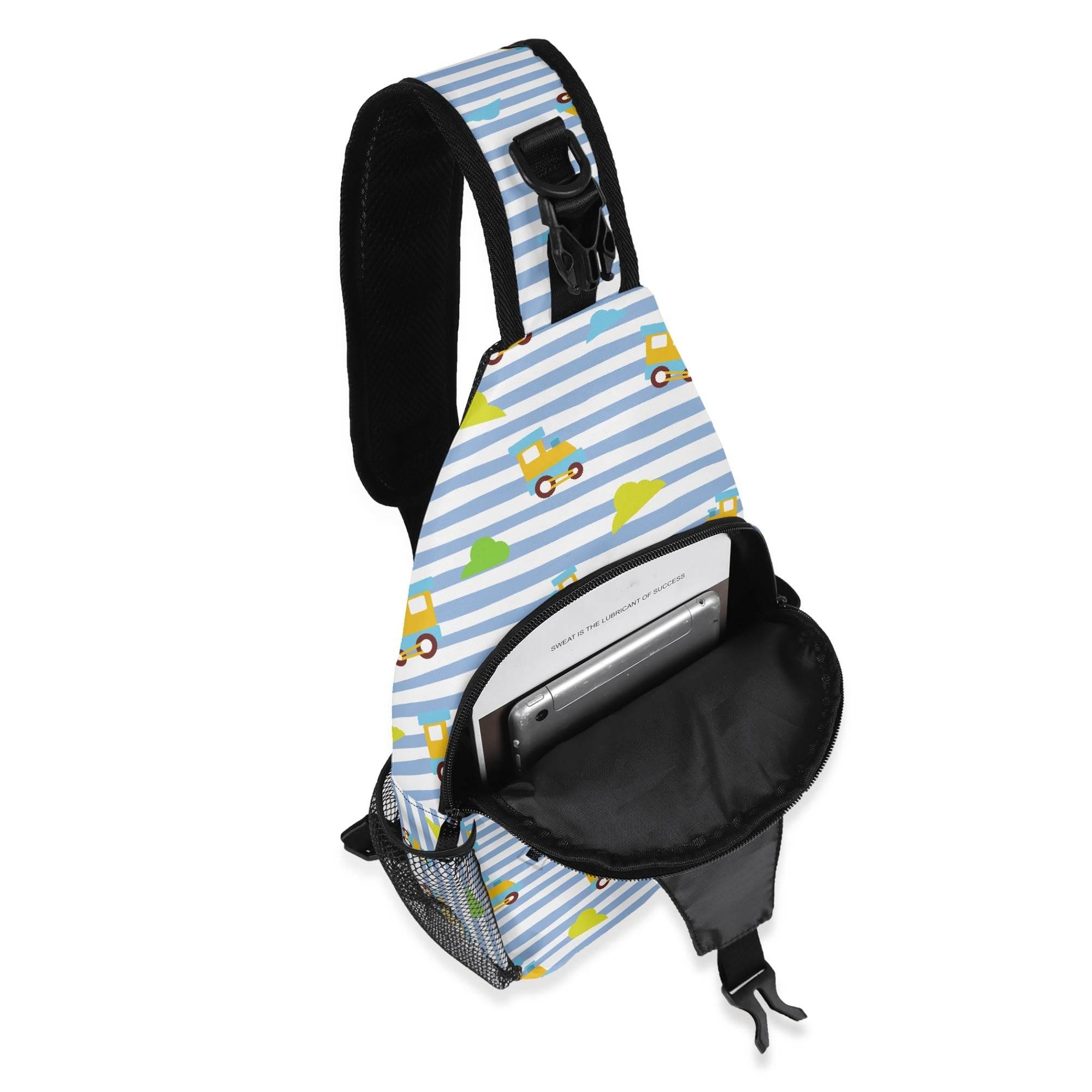 Choo-Choo Stripes Unisex Crossbody Bag - Puppy's Aesthetics