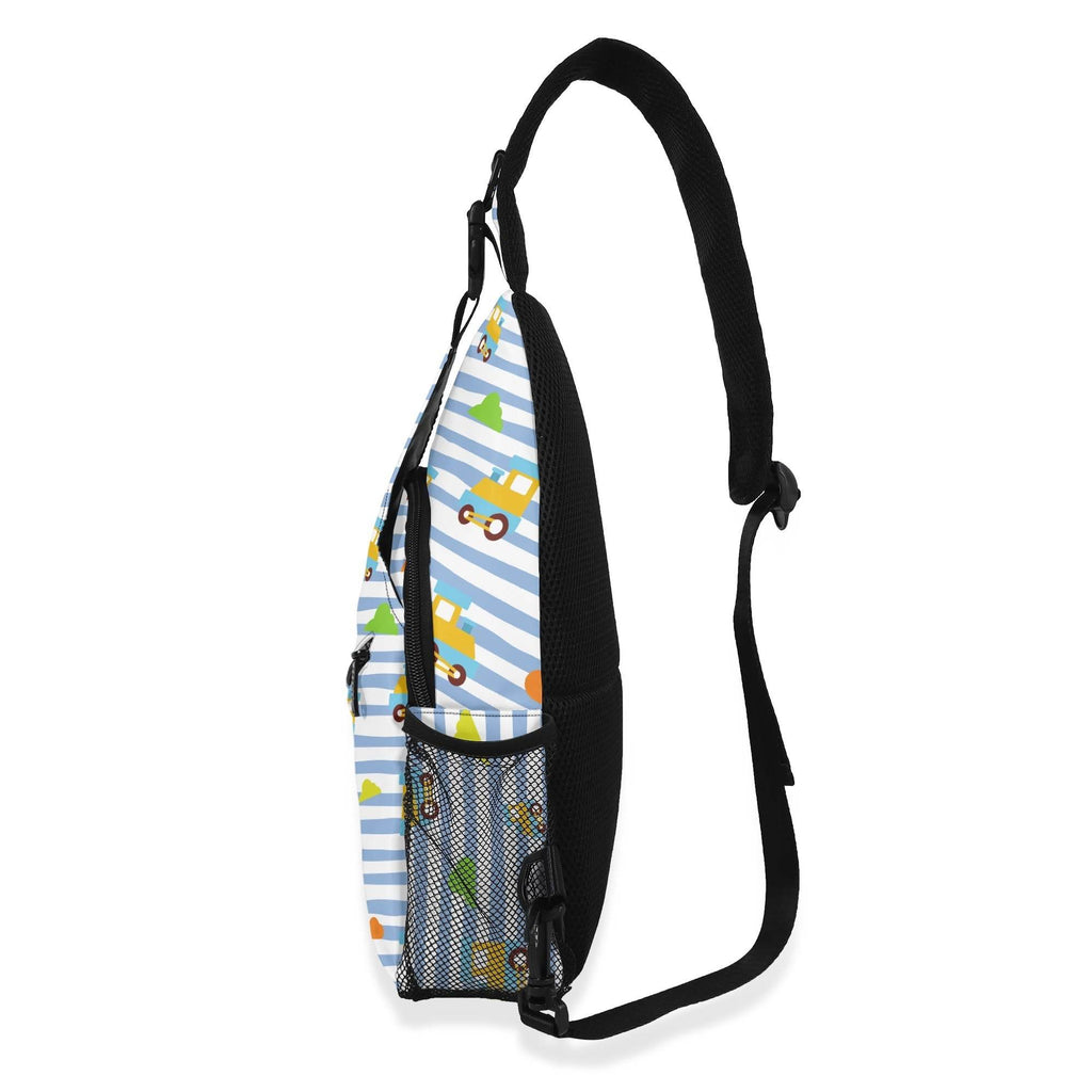 Choo-Choo Stripes Unisex Crossbody Bag - Puppy's Aesthetics