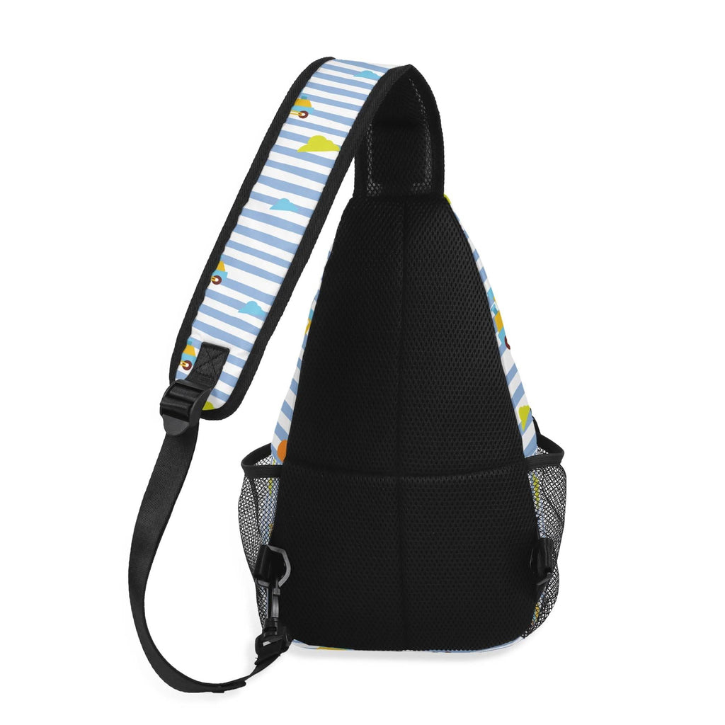 Choo-Choo Stripes Unisex Crossbody Bag - Puppy's Aesthetics