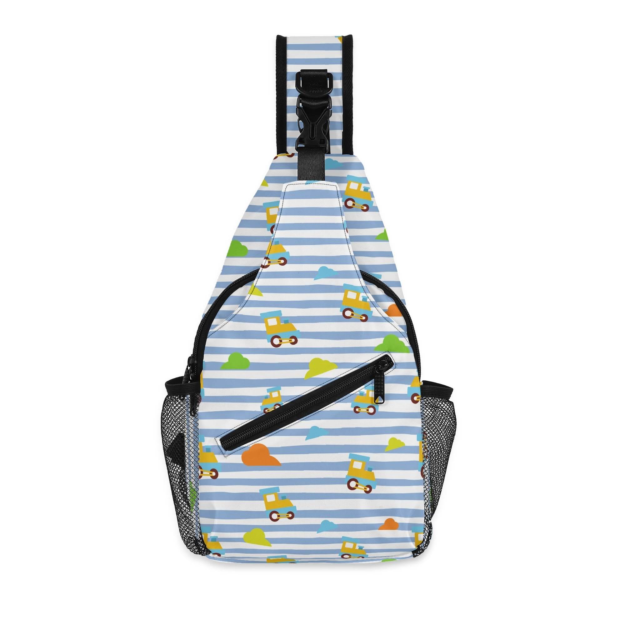 Choo-Choo Stripes Unisex Crossbody Bag - Puppy's Aesthetics