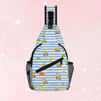 Choo-Choo Stripes Unisex Crossbody Bag - Puppy's Aesthetics