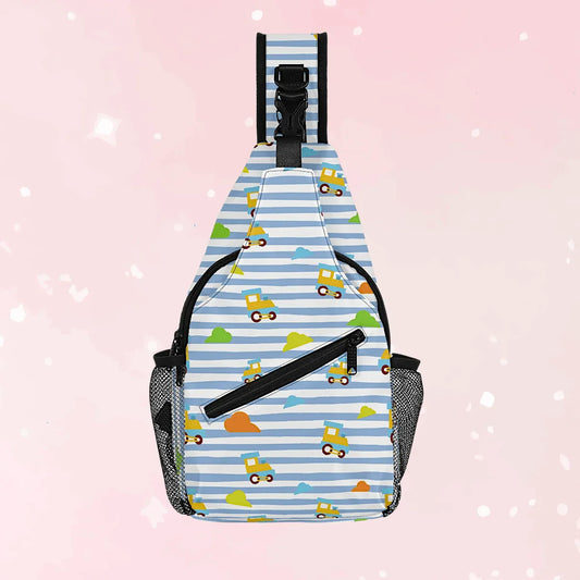Choo-Choo Stripes Unisex Crossbody Bag - Puppy's Aesthetics