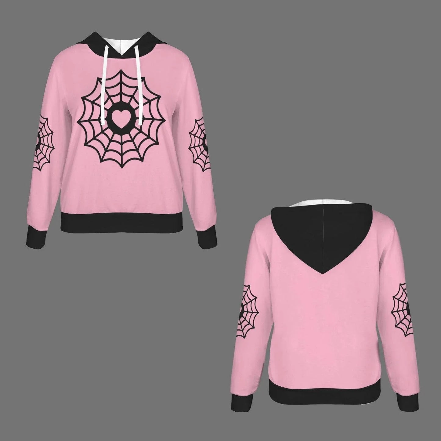 Spiderweb Heart Hoodie - Puppy's Aesthetics