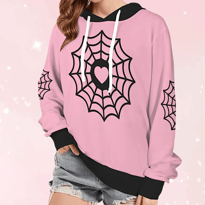 Spiderweb Heart Hoodie - Puppy's Aesthetics