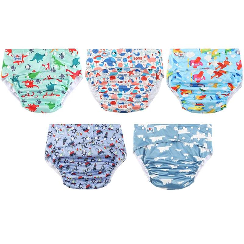 5Pcs Adorable Adult ABDL Cloth Diapers - Puppy's Aesthetics