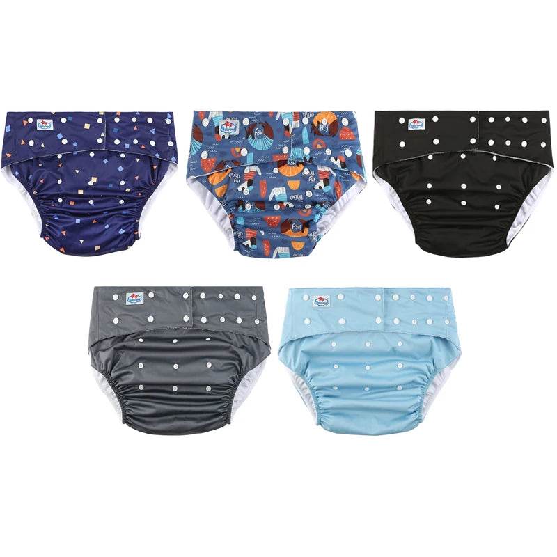 5Pcs Adorable Adult ABDL Cloth Diapers - Puppy's Aesthetics