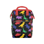 Colorful Dinos Large Diaper Bag - Puppy's Aesthetics