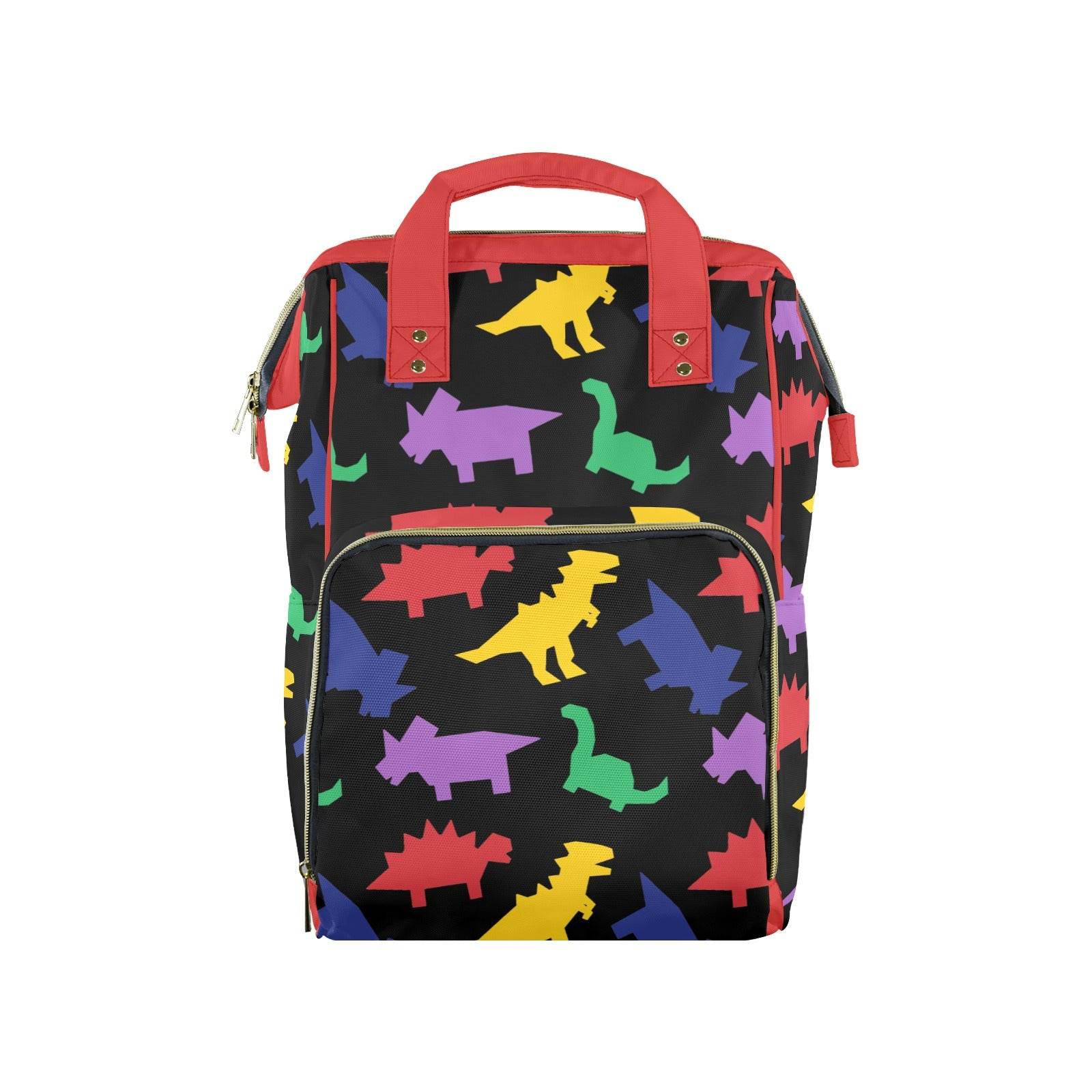 Colorful Dinos Large Diaper Bag - Puppy's Aesthetics