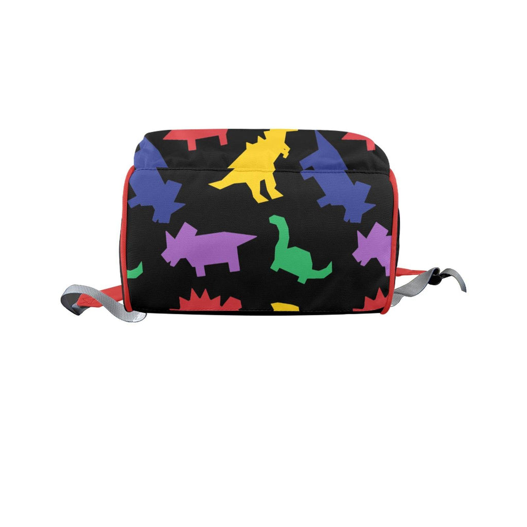 Colorful Dinos Large Diaper Bag - Puppy's Aesthetics