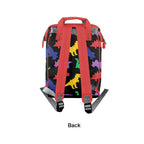 Colorful Dinos Large Diaper Bag - Puppy's Aesthetics