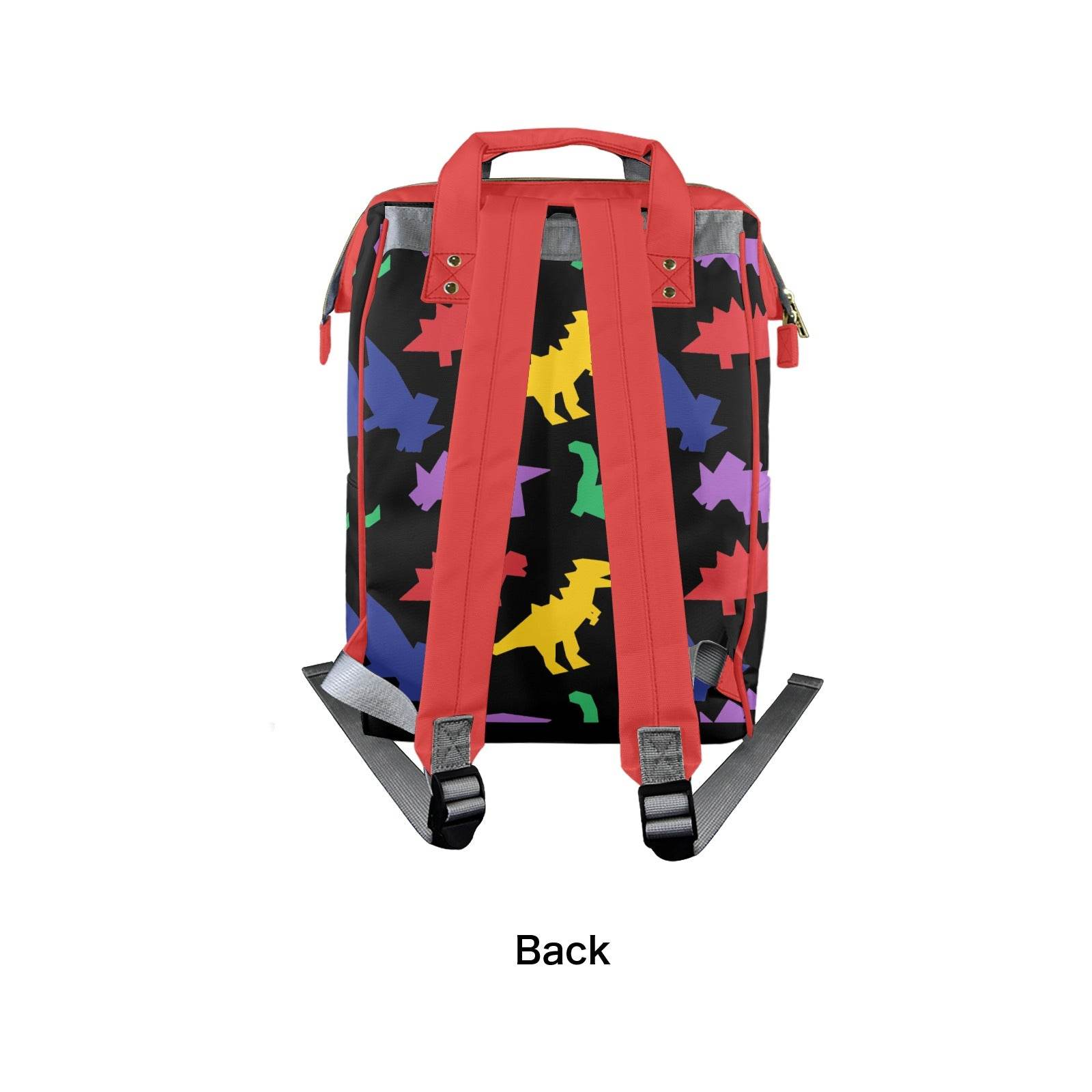 Colorful Dinos Large Diaper Bag - Puppy's Aesthetics