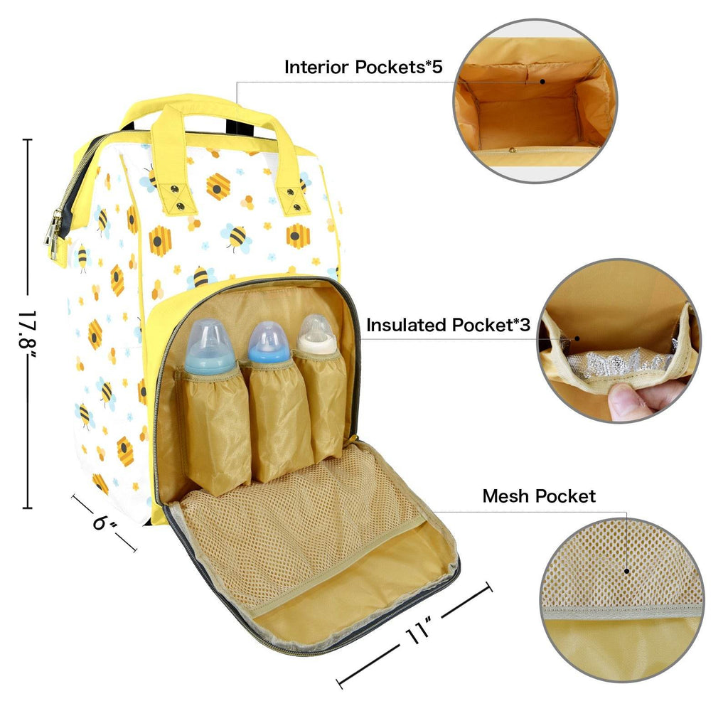 Honeybees Large Diaper Bag - Puppy's Aesthetics