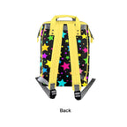 Neon Stars Large Diaper Bag - Puppy's Aesthetics