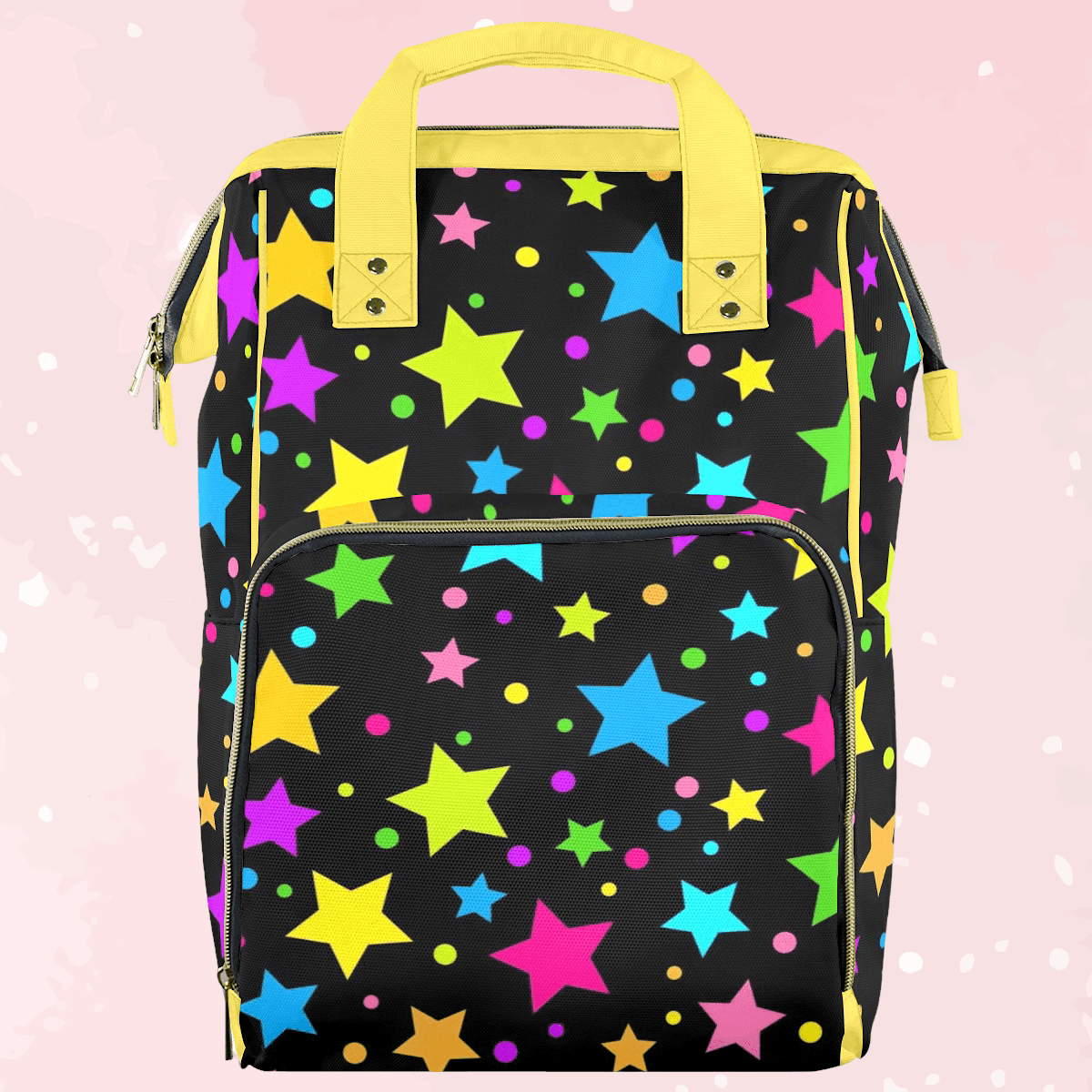 Neon Stars Large Diaper Bag - Puppy's Aesthetics