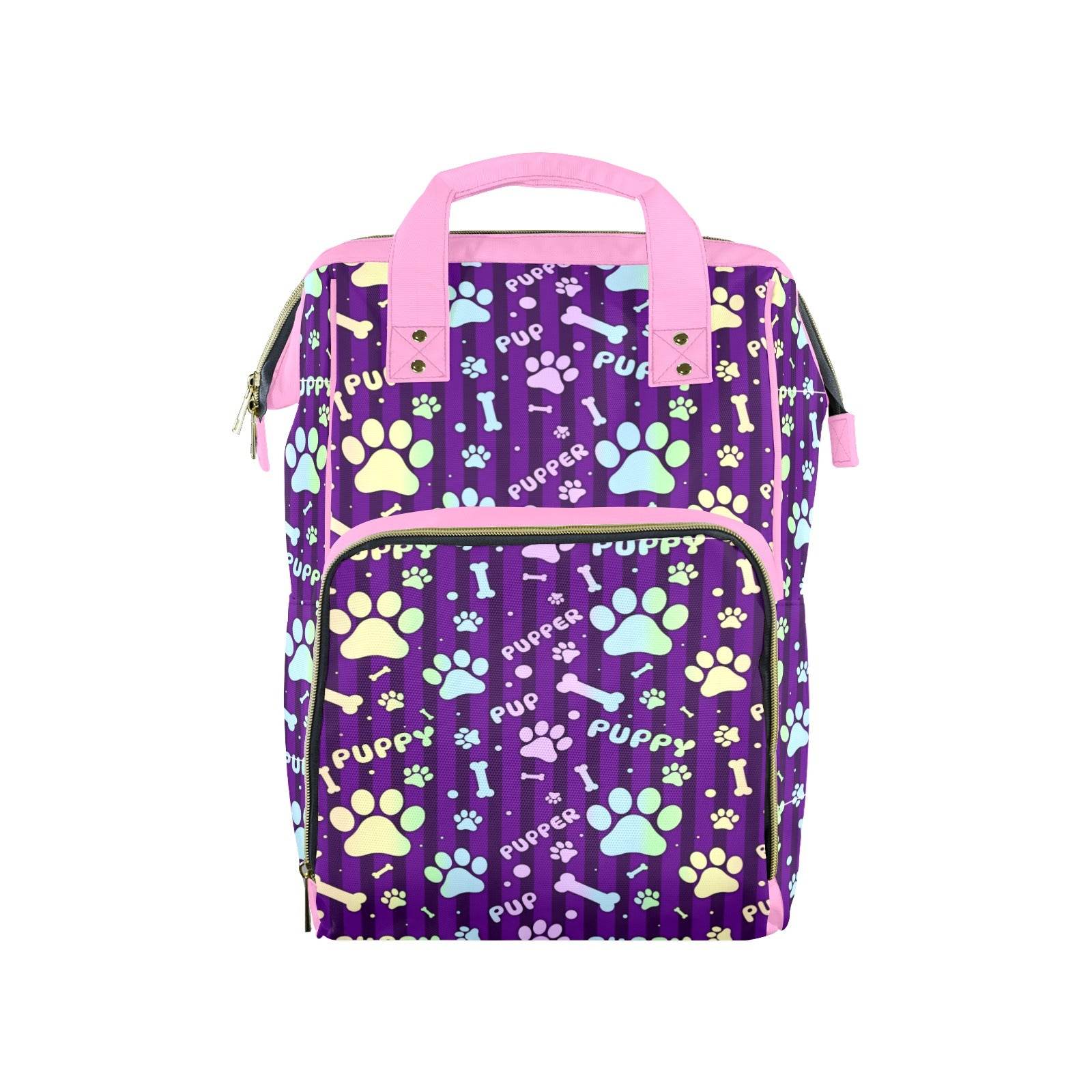 Rainbow Pup Large Diaper Bag - Puppy's Aesthetics