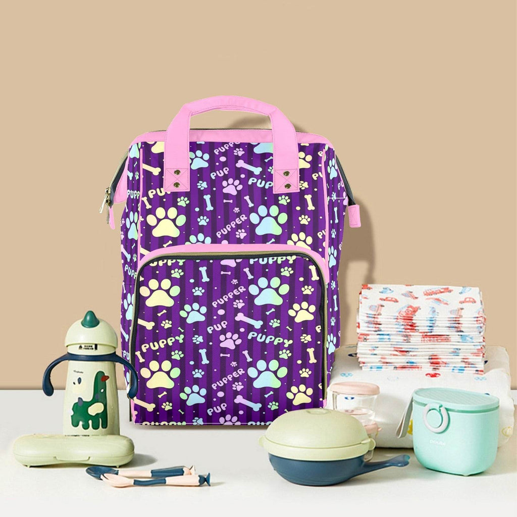 Rainbow Pup Large Diaper Bag - Puppy's Aesthetics