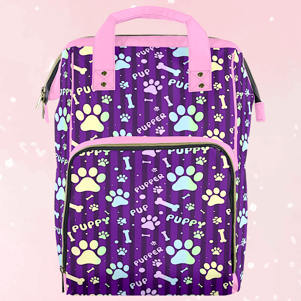 Rainbow Pup Large Diaper Bag - Puppy's Aesthetics