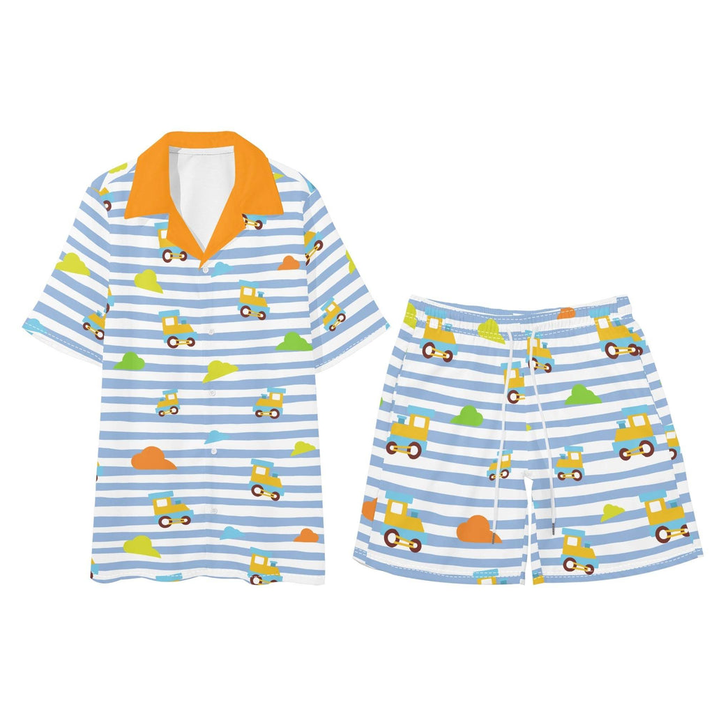 Choo-Choo Stripes Unisex Shorts Set - Puppy's Aesthetics