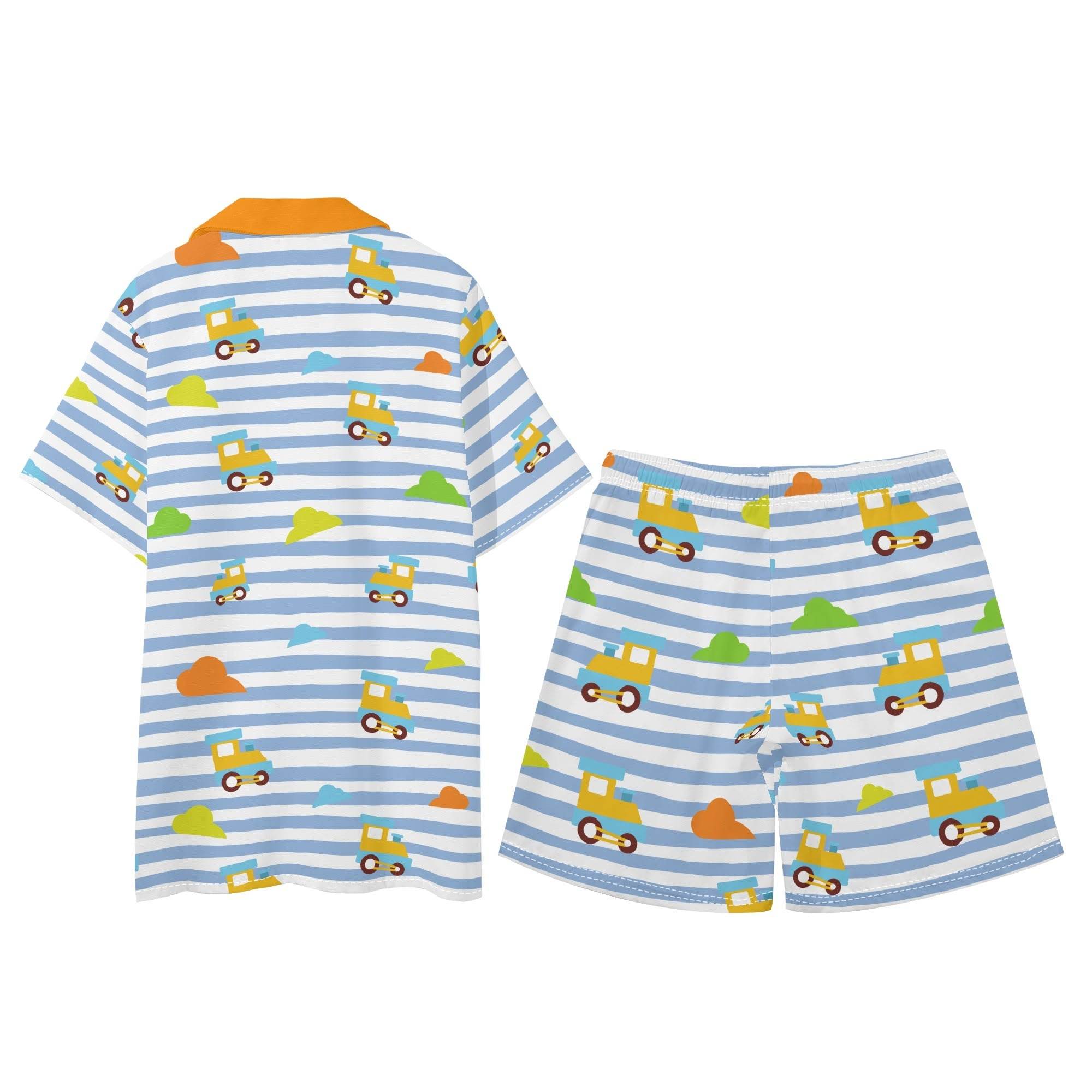 Choo-Choo Stripes Unisex Shorts Set - Puppy's Aesthetics