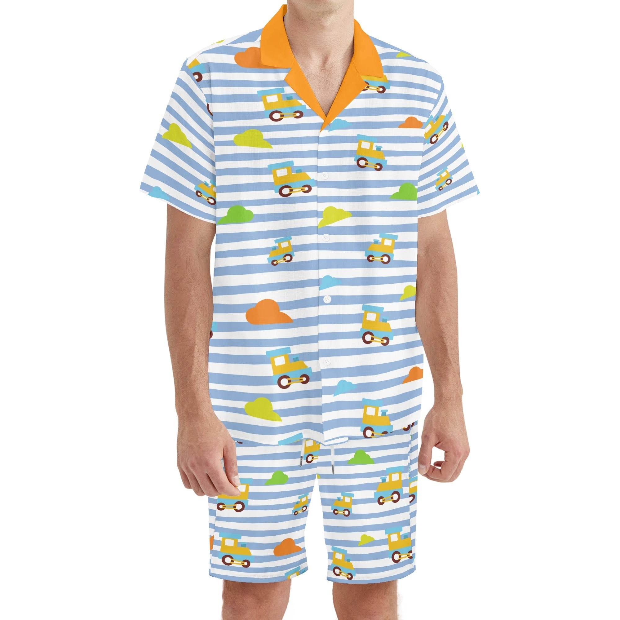 Choo-Choo Stripes Unisex Shorts Set - Puppy's Aesthetics
