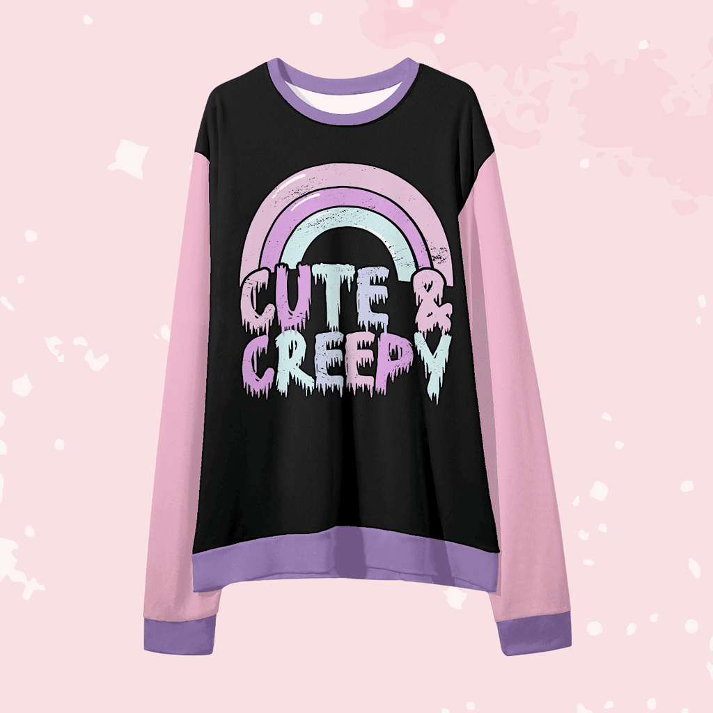 Cute & Creepy Unisex Loose Pullover Sweatshirt - Puppy's Aesthetics