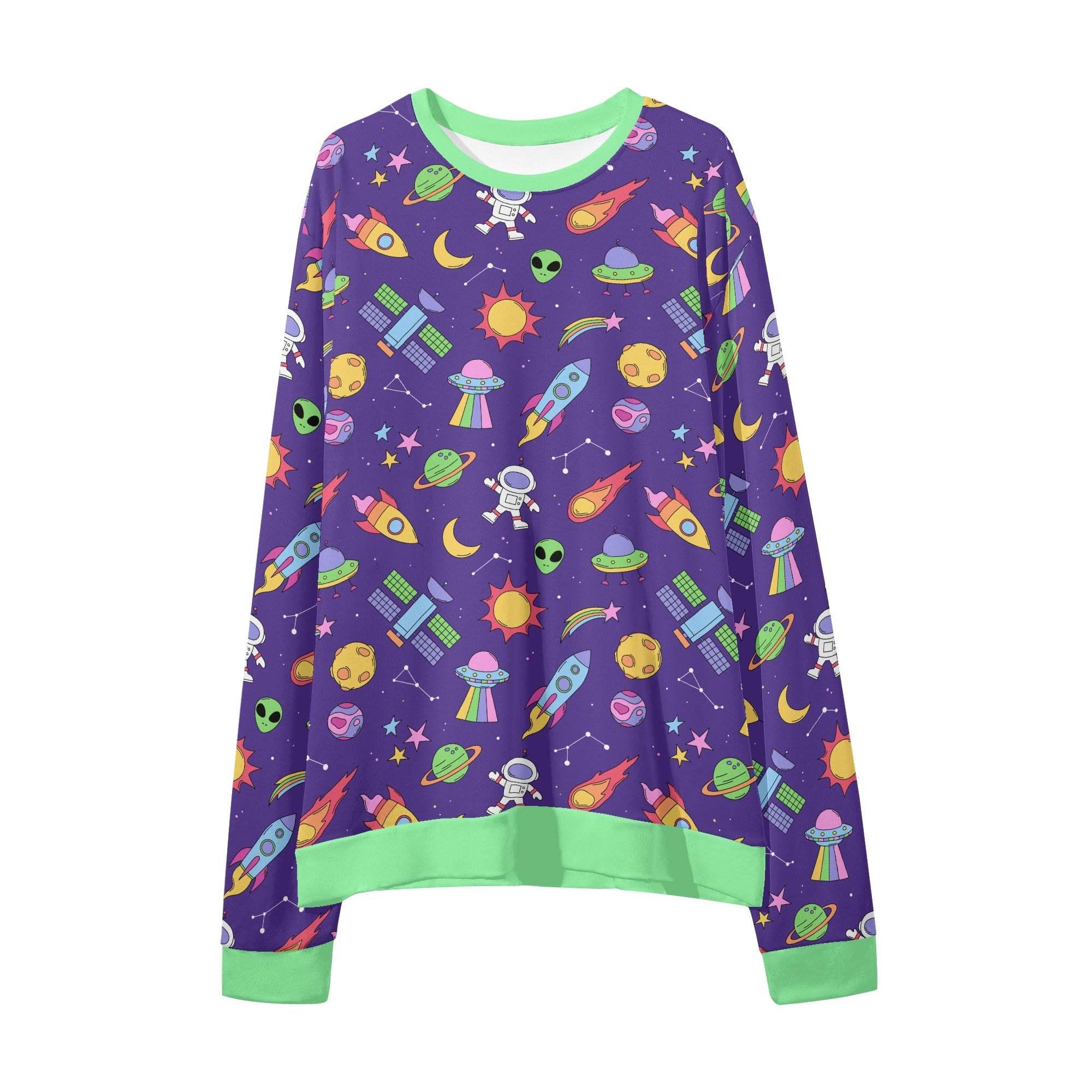 Lil’ Orbitz Casual Loose Unisex Pullover Sweatshirt - Puppy's Aesthetics