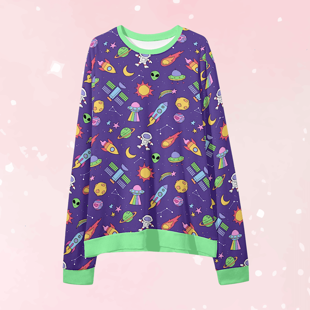 Lil’ Orbitz Casual Loose Unisex Pullover Sweatshirt - Puppy's Aesthetics