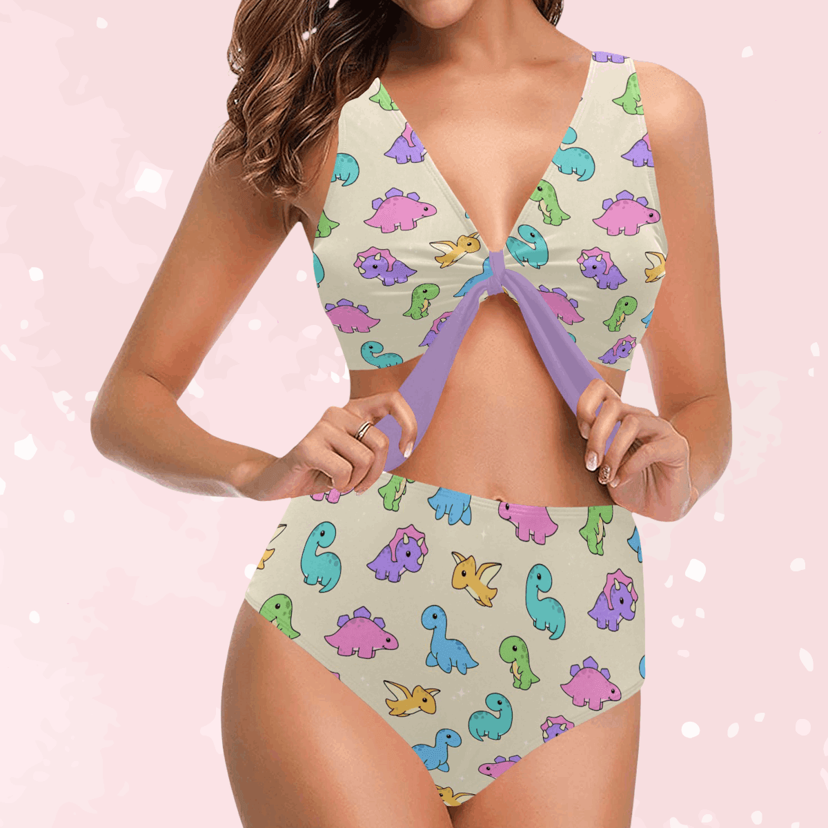 Lil' Roar Bowtie Kini - Puppy's Aesthetics