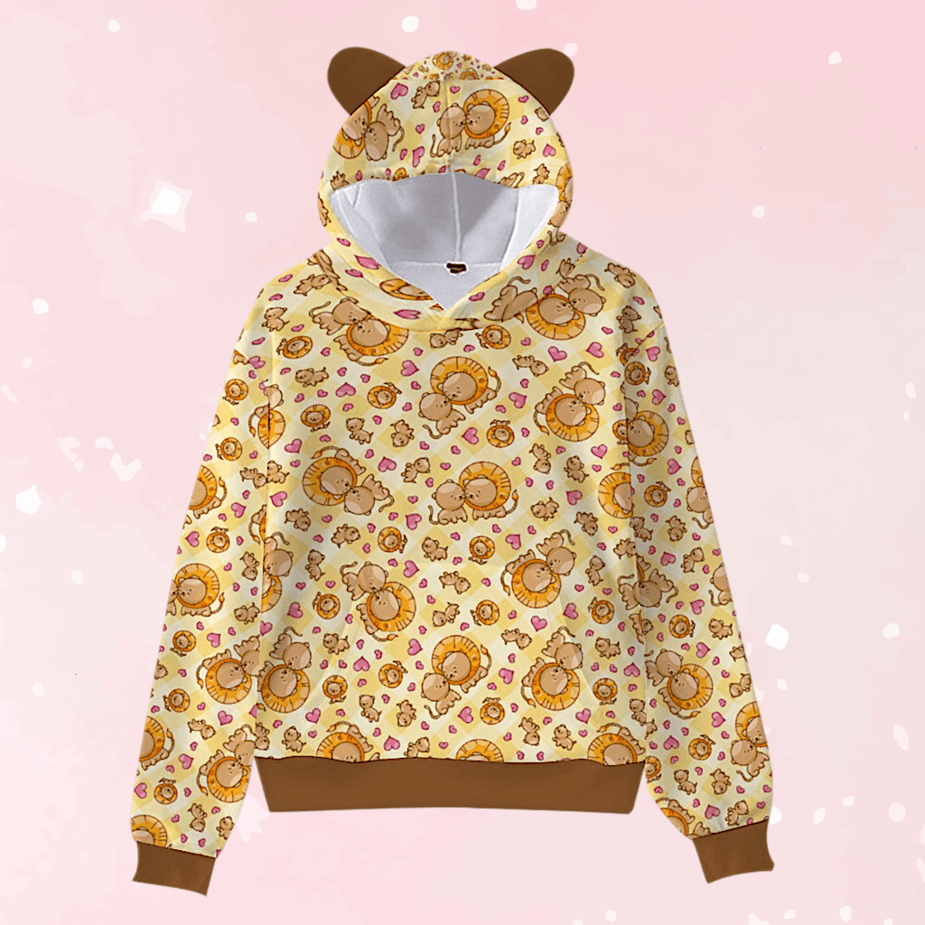 Roary Cuddles Lion Ears Hoodie - Puppy's Aesthetics