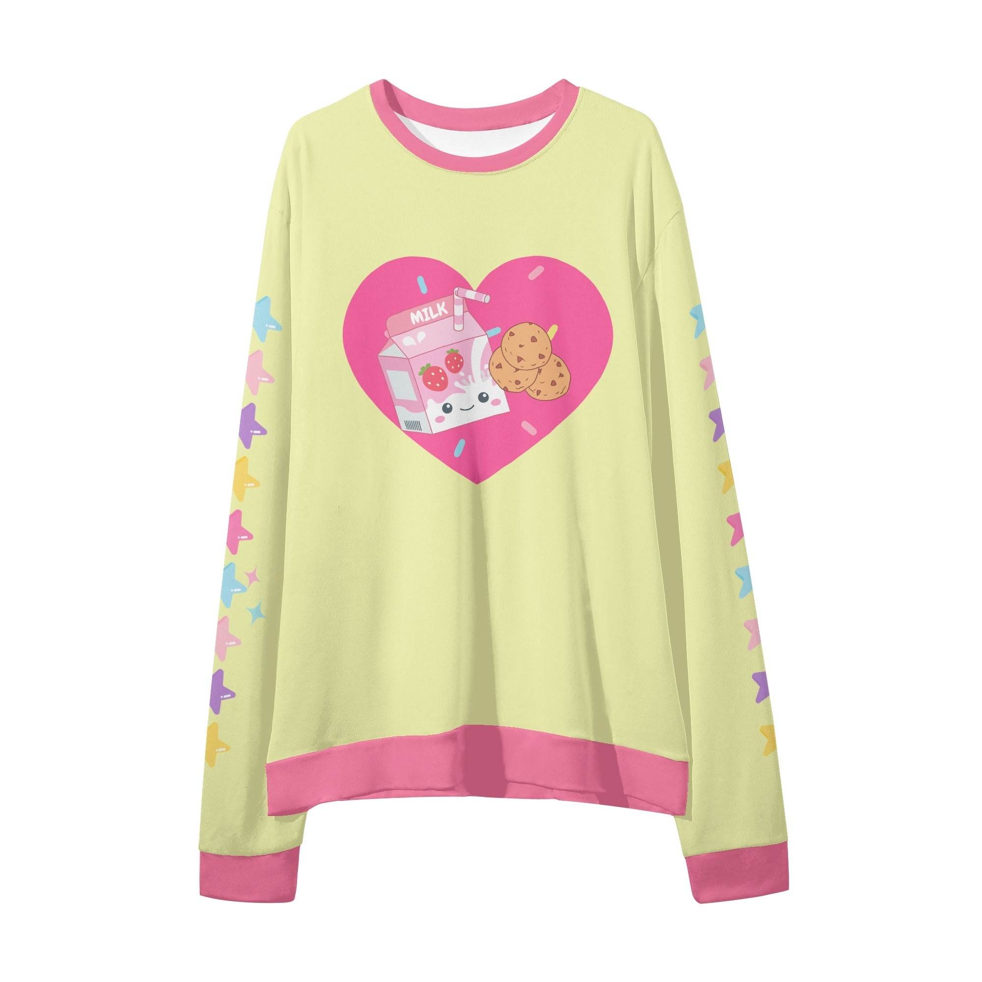 Tummy Yummies Unisex Casual Loose Pullover Sweatshirt - Puppy's Aesthetics