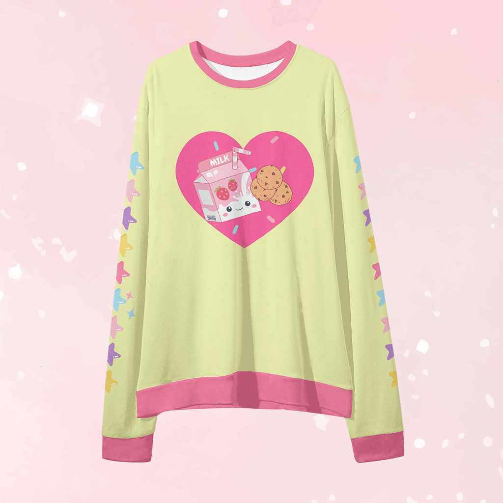 Tummy Yummies Unisex Casual Loose Pullover Sweatshirt - Puppy's Aesthetics