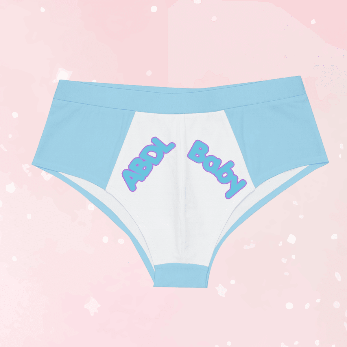 ABDL Baby Blue White Briefs - Puppy's Aesthetics