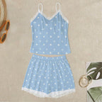 Blue Starry Cami Lace Set - Puppy's Aesthetics