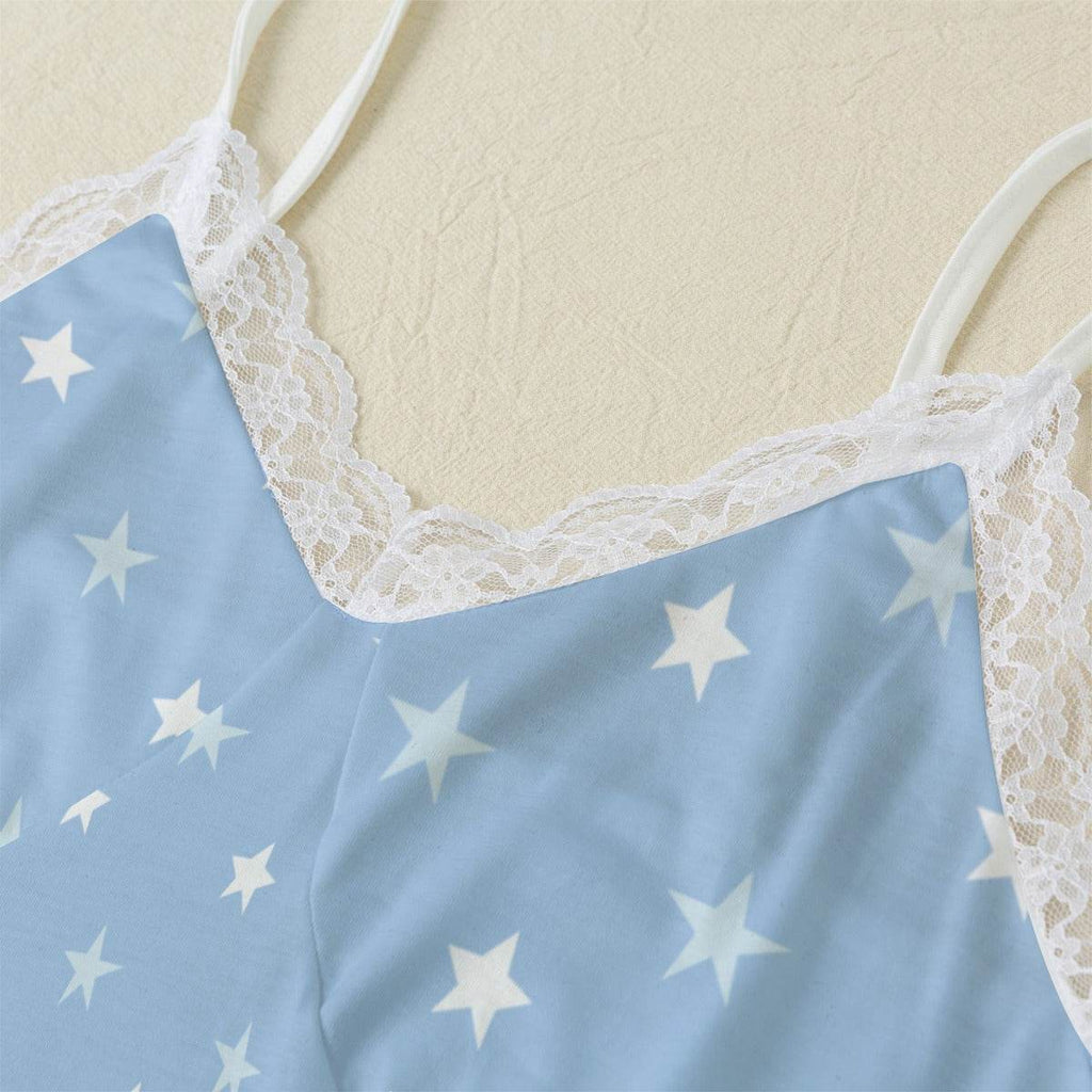 Blue Starry Cami Lace Set - Puppy's Aesthetics