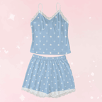 Blue Starry Cami Lace Set - Puppy's Aesthetics