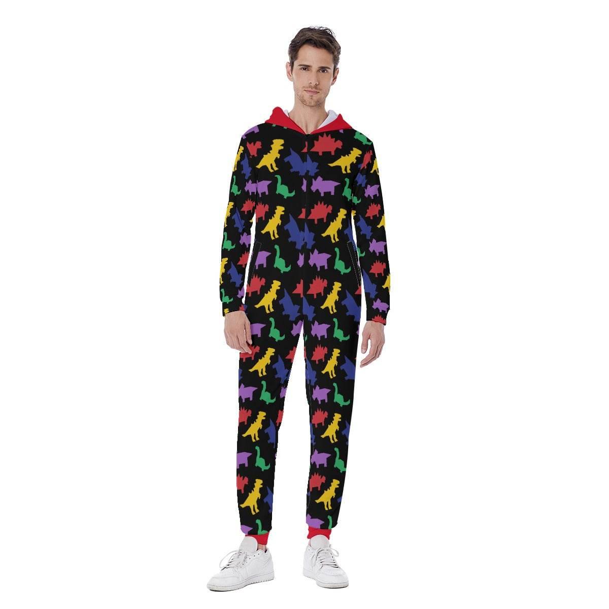 Colorful Lil Dinos Hooded Sleeper - Puppy's Aesthetics