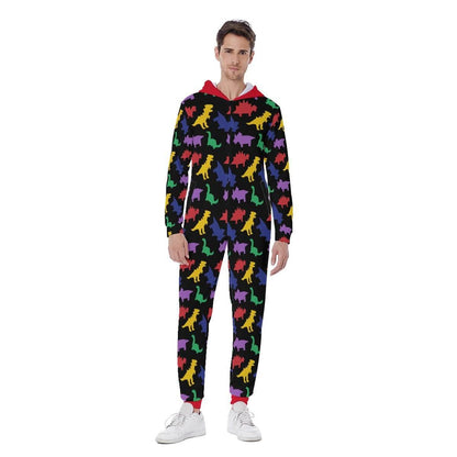 Colorful Lil Dinos Hooded Sleeper - Puppy's Aesthetics
