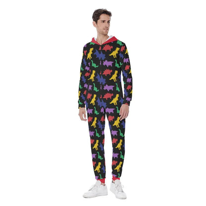 Colorful Lil Dinos Hooded Sleeper - Puppy's Aesthetics