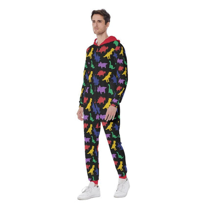 Colorful Lil Dinos Hooded Sleeper - Puppy's Aesthetics