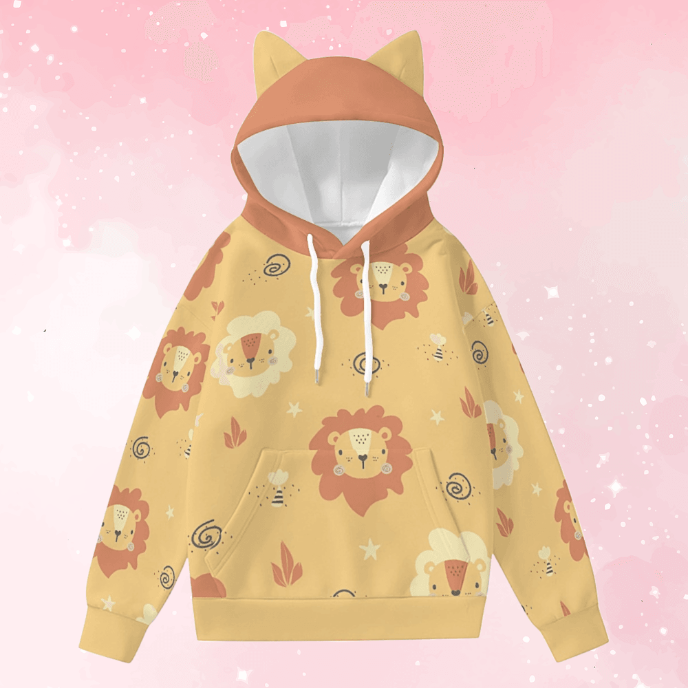 Cute Lion Ears Hoodie - Puppy's Aesthetics