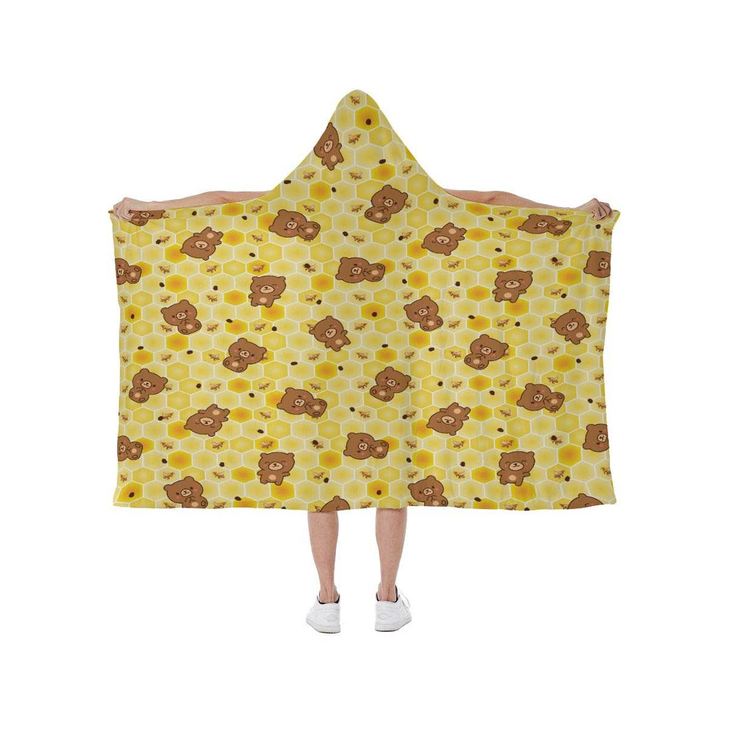Honey Paw Fleece Hooded Blanket - Puppy's Aesthetics