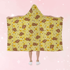 Honey Paw Fleece Hooded Blanket - Puppy's Aesthetics