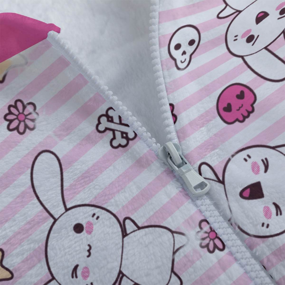 Hop 'n' Stripe Bunny Ears Unisex Hoodie - Puppy's Aesthetics