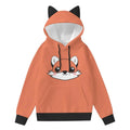 Kawaii Foxy Hoodie With Decorative Ears - Puppy's Aesthetics