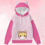 Kawaii Pink Leopard Kitty Ears Hoodie - Puppy's Aesthetics