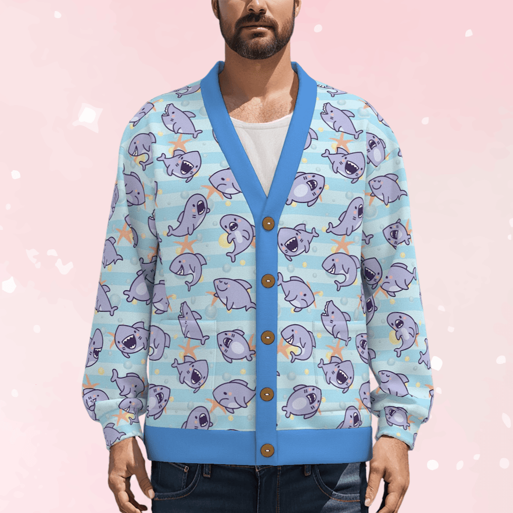 Lil Finny Fleece Cardigan - Puppy's Aesthetics
